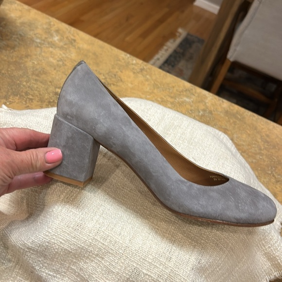 Margaux The Heel Gray Block Heel Pumps - Picture 5 of 11